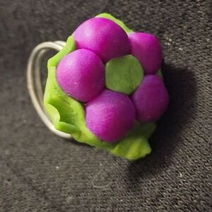 Handmade Purple Floral Ring